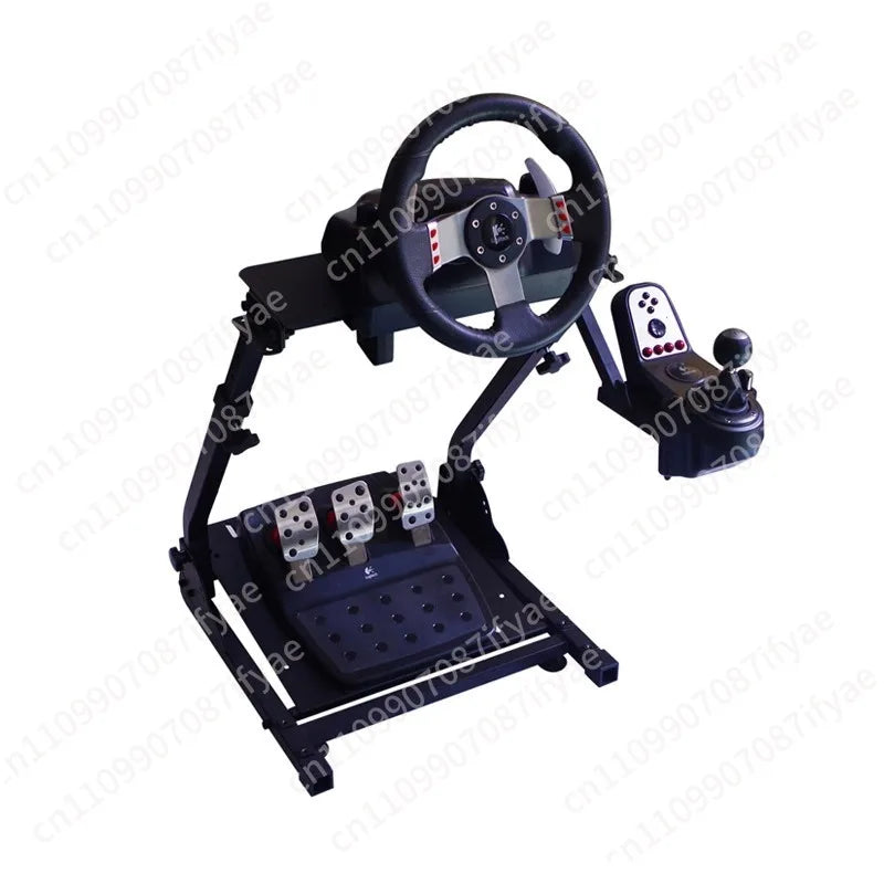 Folding sim racing game steering wheel seat stand