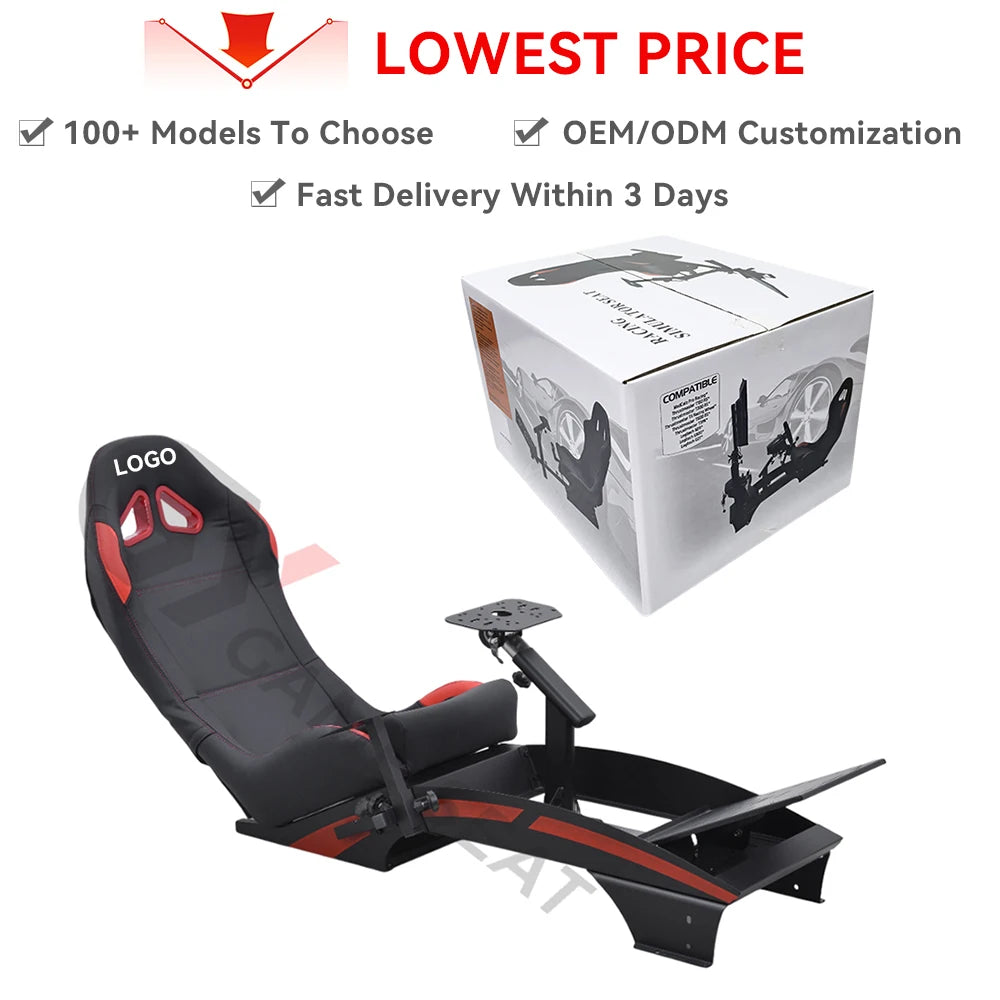 GY046-3 Wholesale Folding Frame Simple Racing Seat Simulator Video Games Racing Simulator Seat SIM Racaing Cockpit
