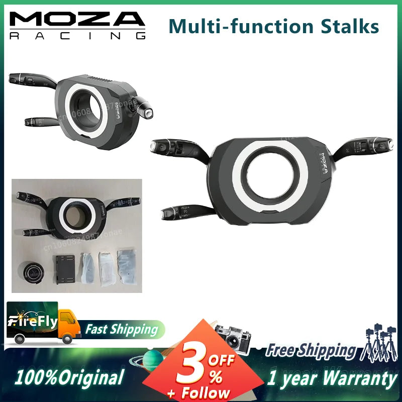.MOZA Multi-function Stalks Truck steering wheel wiper light lever combination Authentic Car-Grade Components