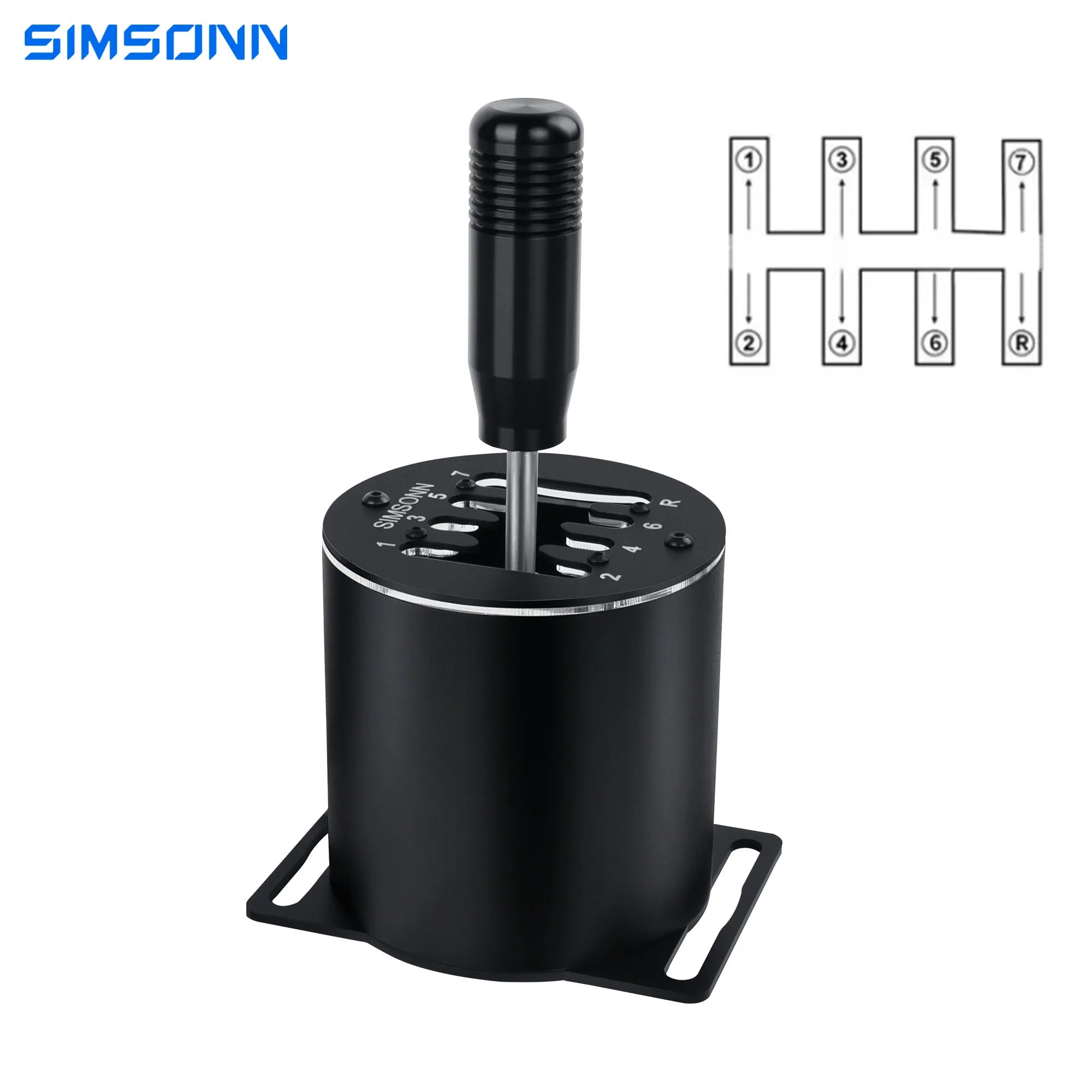 SIMSONN Sim Racing Gear Shifter 7+R Magnetic Induction Driving Simulator Games Manual H Gear For PC logitech g29 g27 g25 g920