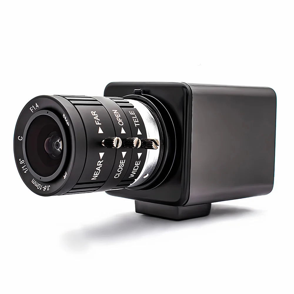 IMX678 USB3.0 Camera 8MP 4K HD 60FPS Industrial Camera Shell With 10X Zoom Varifocal Lens Plug Play UVC Protocol For Fast Moving